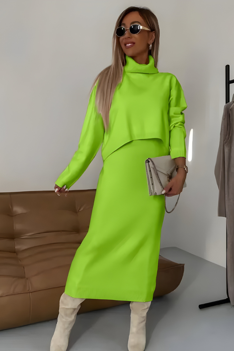 Elegancki zestaw dzianinowy