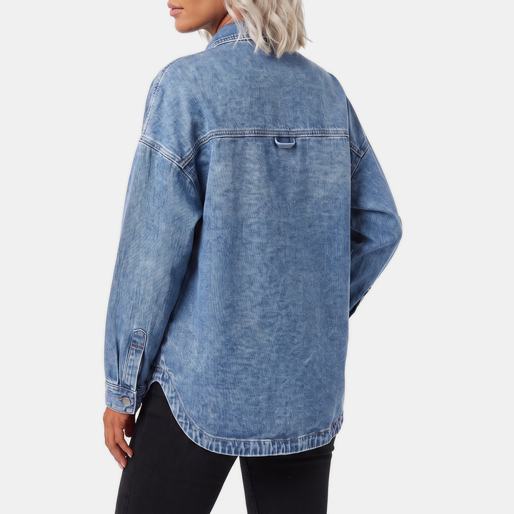 Natasza | Oversize'owa dżinsowa kurtka koszulowa