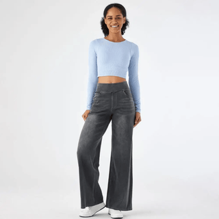 LINDA | Jeansy z wysokim stanem