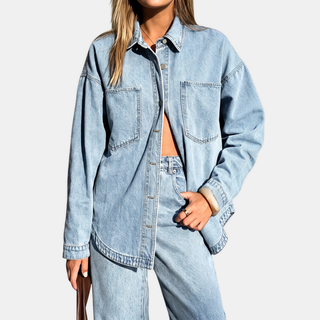 Natasza | Oversize'owa dżinsowa kurtka koszulowa